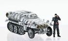 Homemad 1/72 German Sd.Kfz253 Scout Car Snow Camouflag +1 Soldier Finished Model