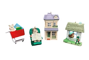 Lote de adornos de recuerdo Hallmark 1987 1989 1990 1992 conejo perro casa de muñecas irlandesa - Imagen 1 de 5