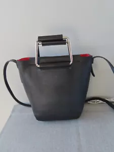 Witchery ladies black n silver Feature handles shoulder bag. EX condition black - Picture 1 of 4