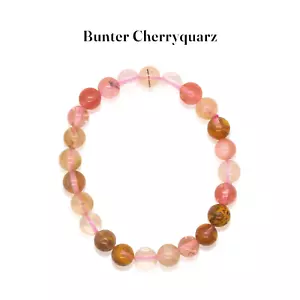 Bunter Cherry Quarz Armband Edelstein Kugel 8mm Powerarmband Heilstein Perlen - Bild 1 von 7