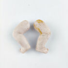 Antique Porcelain Dollhouse Baby Doll Legs, Lastic Fixing, 1.5", "473", Germany