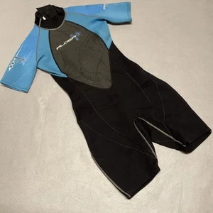 Alder Wetsuit Womens UK 16 Black Blue Ladies Shortie Surfing Impact 3:2 3/2mm - Picture 1 of 9