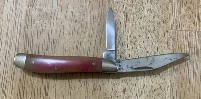 Cuchillo de cacahuete Case XX vintage 10 puntos mangos finos lisos de hueso de rosa SR6220 Foto 1 de 4