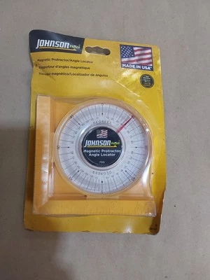 Johnson 700 Plastic Yellow Magnetic Angle Locator 5-7/8 Dia. in. - Image 1 of 2