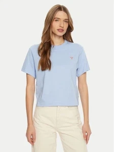 Guess Blau Damen T-Shirt Bluse Kurzarm Boxy Fit Baumwolle rL - Bild 1 von 5