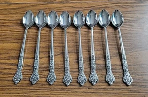 VERSAILLES Stainless By MSI Japan 8 Ice Tea Spoon 7-3/4” - Picture 1 of 9