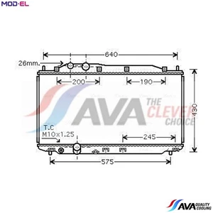 RADIATOR ENGINE COOLING HD2191 FOR HONDA R18A1/R18A2 1.8L R16A1 1.6L 4cyl - Picture 1 of 9