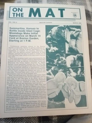 1981 Backlund Sammartino Hulk Hogan awa Boston Mat Pro Wrestling programa WWF NWA Foto 1 de 4