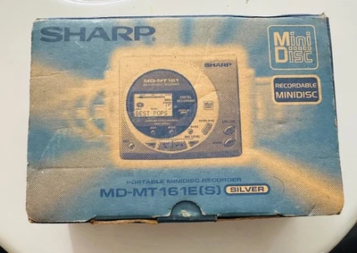 Sharp MD-MT161 Portable MiniDisc MD Recorder. Silver.  - Image 1 of 4