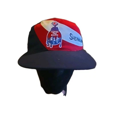 Sombrero de camionero Sherwin Williams envolvente Snapback remolino rojo blanco azul años 90 - G4 Foto 1 de 4