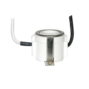 Satco 18-in Leads E11 Mini Can Halogen Socket w/Side Wired & Screw Mount Bracket - Picture 1 of 1