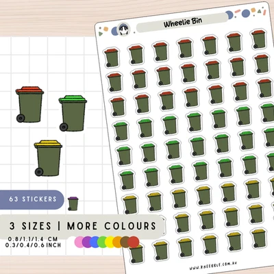 KNEEBBLE Wheelie Bin Planner Stickers