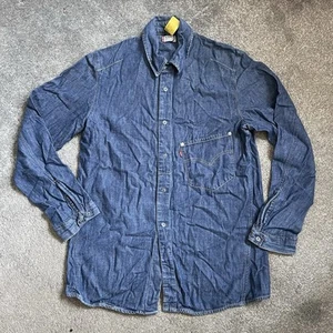 Camisa informal de mezclilla Levis Engineered para hombre talla L 42 pecho vintage - Imagen 1 de 16