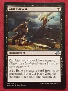Magic The Gathering ELDRITCH MOON GRAF HARVEST black card MTG - Picture 1 of 2