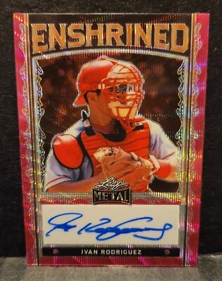 Hoja de metal consagrado 2022 Iván Rodriguez E-IR1 onda automática rosa 1/1 Foto 1 de 2