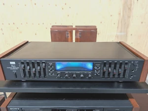 Vintage Black Sansui RG-7 Stereo Graphic Equalizer With Wood side Excellent - Picture 1 of 11