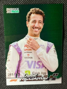 2024 Topps Paddock Pass Formula 1 Daniel Ricciardo /275 Chrome Green Refractor - Foto 1 di 2