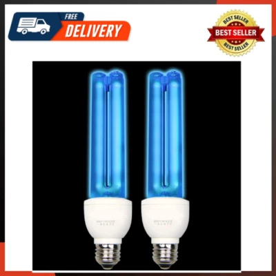 2 Pack UV Light Bulb with Ozone 25 Watt UVC Bulb 185Nm/254Nm E26 2 Count - Image 1 of 4