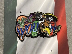 WYD Johnny Mexico ๐ฒ๐ฝ You see It Hat Pin Eagle El Tri Dia De Los Muertos Glow - Picture 1 of 24