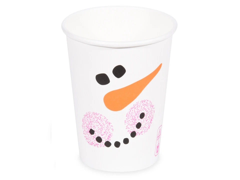 WIMEX 280ml Schneemann Pappbecher - 50 Stück