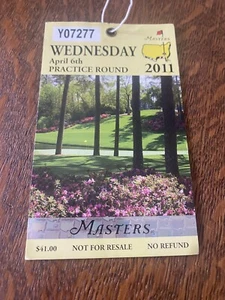 2011 Masters Ticket For Wednesday Practice & Par 3 - Luke Donald Par3 WINNER - Bild 1 von 2