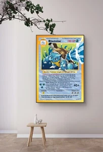 8x12 Zoll Blastoise TCG Leinwand Poster Wandbild Wohndeko Portrait UNGERAHMT - Bild 1 von 6
