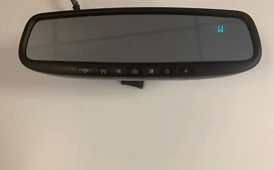 GENTEX 453 REAR VIEW MIRROR W / AUTO DIMMING HOMELINK & BLUE HIDDEN COMPASS - Image 1 of 4