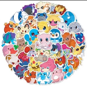 50 PC Pokemon Cute Stickers Decals Cartoon Decal Pikachu Mewtwo Greninja Mudkip - Picture 1 of 7