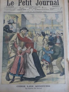 1893 1902 MINE MINEUR GRISOU GREVE 4 JOURNAUX ANCIENS - Bild 1 von 4