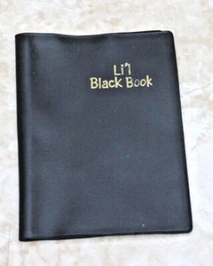  Portatarjetas de llamadas de negocios de plástico vintage "Li'l Black Book", 3" x 4"  - Imagen 1 de 3