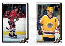 1987-88 O-Pee-Chee Stickers #079-212 Troy Murray, Jay Wells