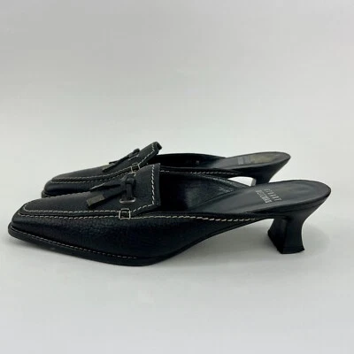 Zapatos de salón de colección España STUART WEITZMAN negros punta de grano completo tacón de gatito talla 6,5 Foto 1 de 4