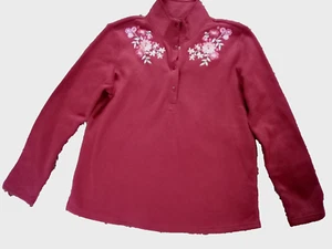 NWT Blair Sweatshirt Top Small Cotton Poly Embroidery Trim - Picture 1 of 10