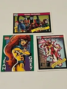 Marvel Trading Cards Lot X-Men 1990 Jean Grey Marvel Girl Team Pictures Crunch - Picture 1 of 2
