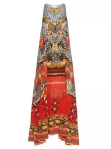 CAMILLA Silk Maxi Racerback Dress SIZE 2 - Picture 1 of 11