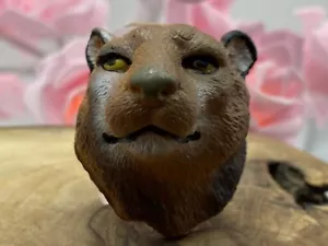 Vintage Unusual Rubber Animal Head Could be Bottle Stopper Lioness - Picture 1 of 12