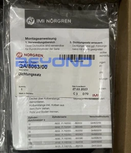 1PC NEW FOR NORGREN QA/8063/00 Cylinder Service Kit (Without lubricating oil) - Picture 1 of 2