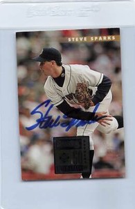1996 Donruss #3 Steve Sparks Brewers Signed Auto *F1915