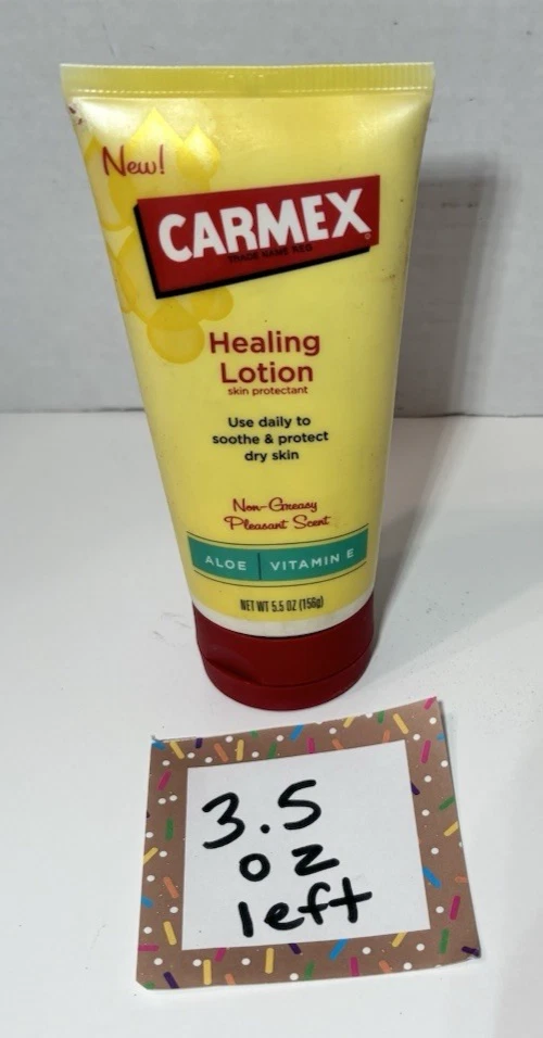 Loción curativa Carmex 3,5 oz cada uno Aloe Vitamina E Foto 1 de 4