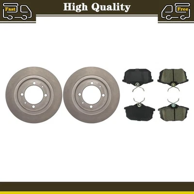Juego de pastillas de freno traseras y rotores de disco para Mitsubishi Space Star 1,8 L Foto 1 de 4