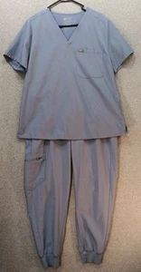 FIGS Scrub Set Womens Catarina Heather Blue Top XL FW1000 Bottom XL/P W18SW2005P - Picture 1 of 15