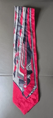 Gravata Gianfranco Ruffini 100% seda feita na Itália vermelha, cinza, preta - Imagem 1 de 4