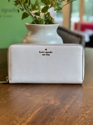 Cartera Continental Grande Kate Spade Leila Cuero Guijarro WLR00392 Pergamino Foto 1 de 4