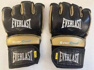 Everlast Everstrike MMA Grappling Bag Gloves Size L/XL, Black and Gold - Picture 1 of 2