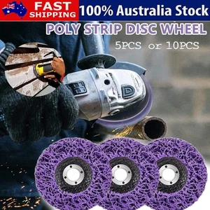 POLY STRIP DISC WHEEL PAINT RUST REMOVAL CLEAN GRINDER 5/10 x 125mm NEW AU - Picture 1 of 13