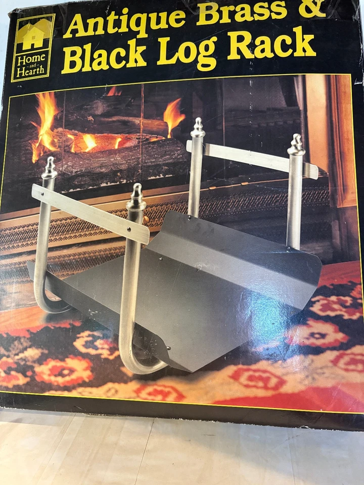 ESTANTE DE TRONCOS Uniflame de latón y negro Foto 1 de 4