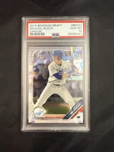 2019 Bowman Draft Chrome 1st Chrome #BDC-57 Michael Busch RC PSA 10 Gem Mint - Picture 1 of 2