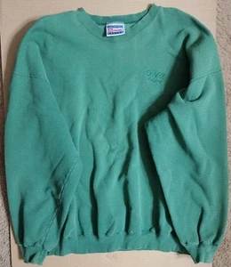 Vintage Herren grün super schwer Hanes Baumwolle XL 25 Grube 27,5 lange Mängel hergestellt in Mexiko - Bild 1 von 9