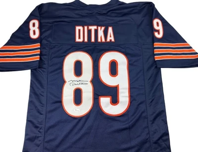 Mike Ditka Autographed Blue Football Jersey JSA COA Chicago Bears Coach - Image 1 of 2
