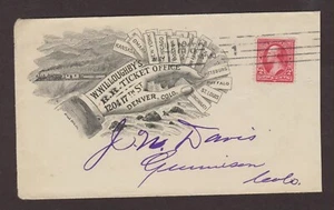 Colorado: Denver 1900 Willoughby's Railroad Ticket Office Advertising Cover - Picture 1 of 2